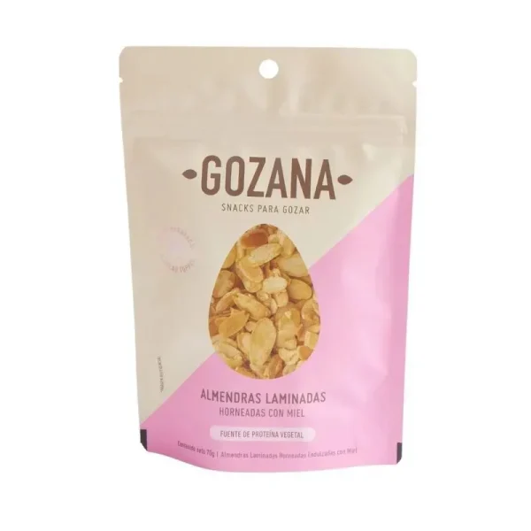 ALMENDRAS LAMINADAS CON MIEL 70 GR GOZANA