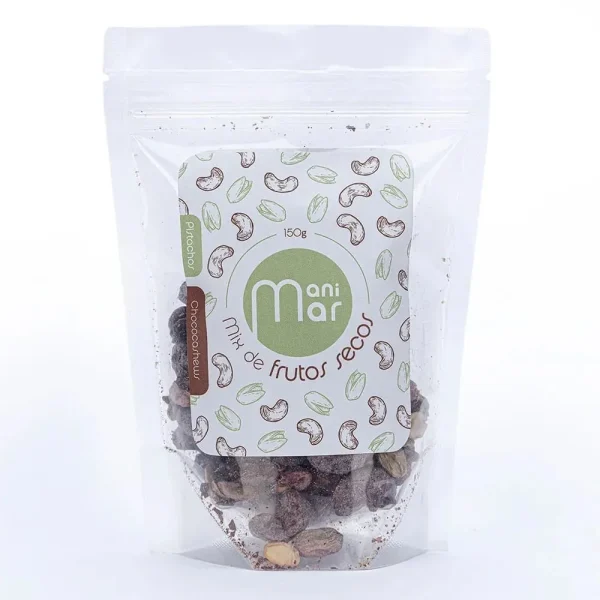 MIX PISTACHOS CASHEW ALMENDRAS EMPAQUE 150 GR MANIMAR