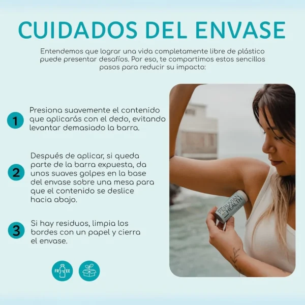 DESODORANTE NATURAL AROMA A MENTA 79 GR PERUVIAN HEALTH