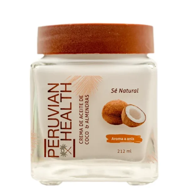 CREMA DE ACEITE DE COCO Y ALMENDRAS 212 ML PERUVIAN HEALTH