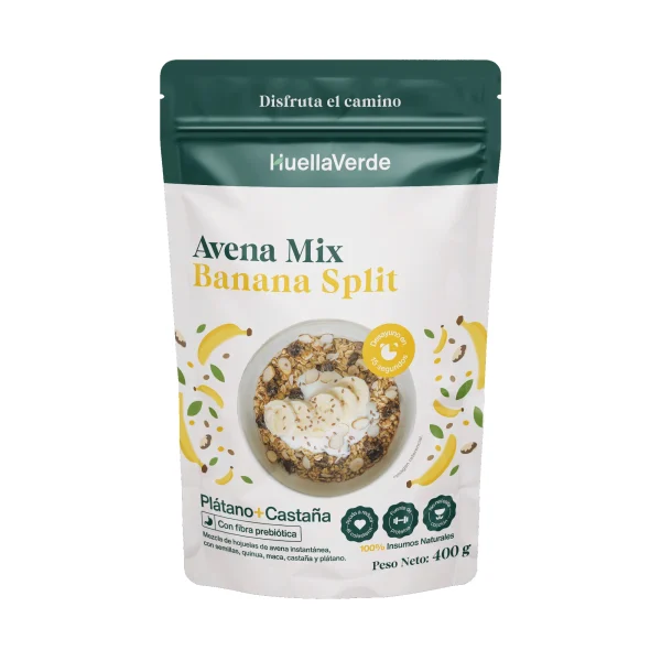 AVENA BANANA SPLIT 400 GR HUELLA VERDE