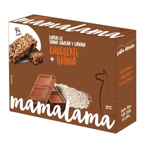 BARRA ENERGETICA CHOCOLATE QUINUA 20 GR MAMALAMA