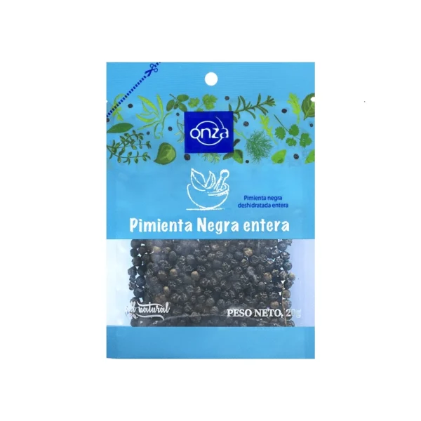 PIMIENTA NEGRA ENTERA SOBRE 20 GR ONZA