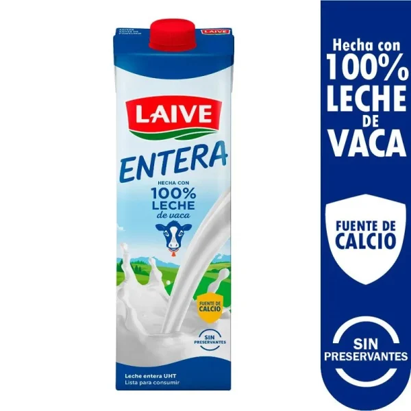LECHE UHT LAIVE ENTERA CAJA 946 ML LAIVE