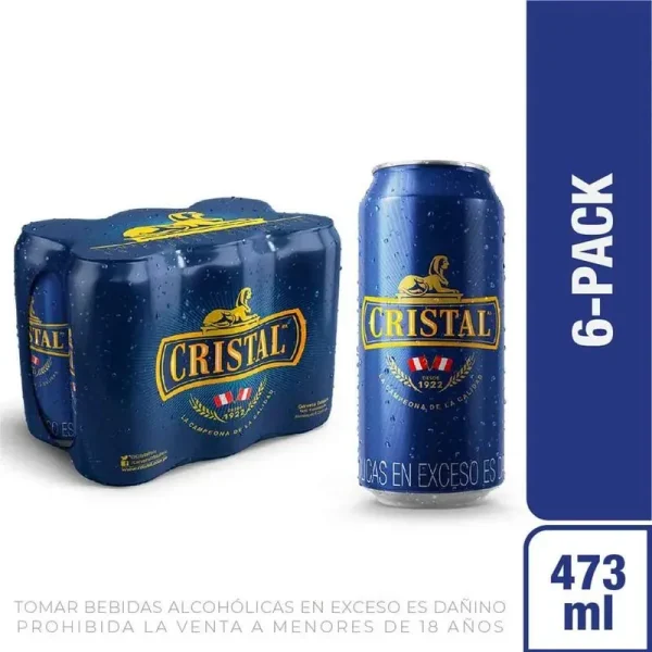 CERVEZA CRISTAL SIXPACK 473 ML CRISTAL