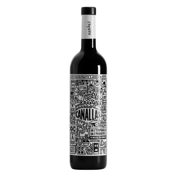 CANALLAS TINTO TEMPRANILLO Y  MONASTRELL BOT 750 ML ARRAEZ